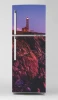 Refrigerator wrap lighthouse sticker P1037 - Graphic design featuring a lighthouse against a rocky background.