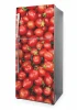 Refrigerator wrap sticker tomatoes P1019 - Graphic design featuring various red tomatoes.
