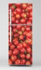 Refrigerator wrap sticker tomatoes P1019 - Graphic design featuring numerous red tomatoes in various arrangements.