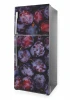Plum fridge wrap sticker P1012 - Graphic design featuring plums in various shades of purple.