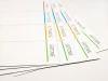 Magnetic dry-erase Kanban board 097 - Graphic design with simple horizontal lines in various colors.