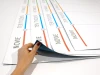 Magnetic dry-erase kanban board 097 - Simple design with horizontal lines in various colors.
