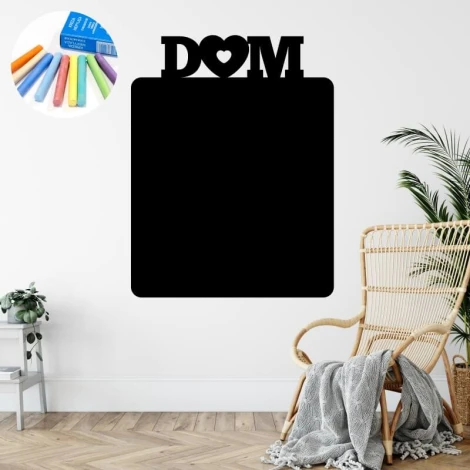 Chalk sticker house 292 - Room setup with light-colored wall, chair, and plant.