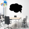 Chalk sticker speech bubble 293 - Office decor with light walls and minimalist gray furniture.