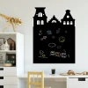 Chalkboard magnetic board houses 246 - Decor in a children\'s room with light-colored walls and stylish furniture.