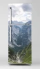 Fridge wrap sticker Alps P1072 - Graphic design featuring a mountain landscape with valleys and peaks.