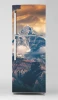 Fridge wrap sticker P1079 - Graphic design featuring a mountain landscape with a peak and clouds.