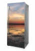 Refrigerator wrap sticker sunset lake P1084 - Graphic design featuring a lake at sunset.