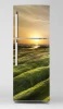 Refrigerator wrap sticker coastal design P1075 - Features green sea grass waves.