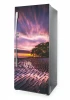 Fridge wrap sticker landscape P1076 - Kitchen decor with light-colored walls and modern furniture.