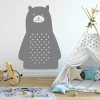 Bear painting template 2440 - Decor for a child\'s room. Light-colored walls, tent and toys in the background.