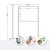 Mobile dry-erase magnetic board 120 x 90 cm - Graphic design. Simple construction with dimensions and features.