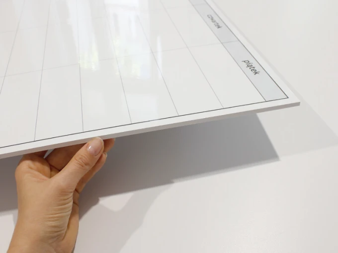 Dry-erase board 037 with weekly planner, perfect for a modern office or student room.