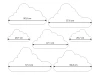 Colorful cloud wall stickers set 2441 - Various shapes and sizes in vibrant colors.