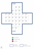 Safety cross dry-erase board 126 - Graphic design featuring a cross with a grid and numbered fields.