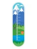 Child\'s height chart sticker featuring mountains, forest, water, and animal figures. Design 2448.