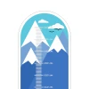 Child growth chart sticker mountains 2448 - Graphic design featuring mountains in various shades of blue.