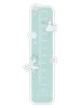Child growth chart sticker featuring dancers on a mint green background. Design 2452.