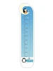 Children\'s height chart sticker with penguins against a starry sky background.