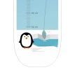 Child growth chart sticker with penguins - features a penguin next to a height measure with a fish on a hook.