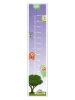 Child growth chart sticker with monsters 2449 - Simple design featuring monsters and a tree on a purple background.