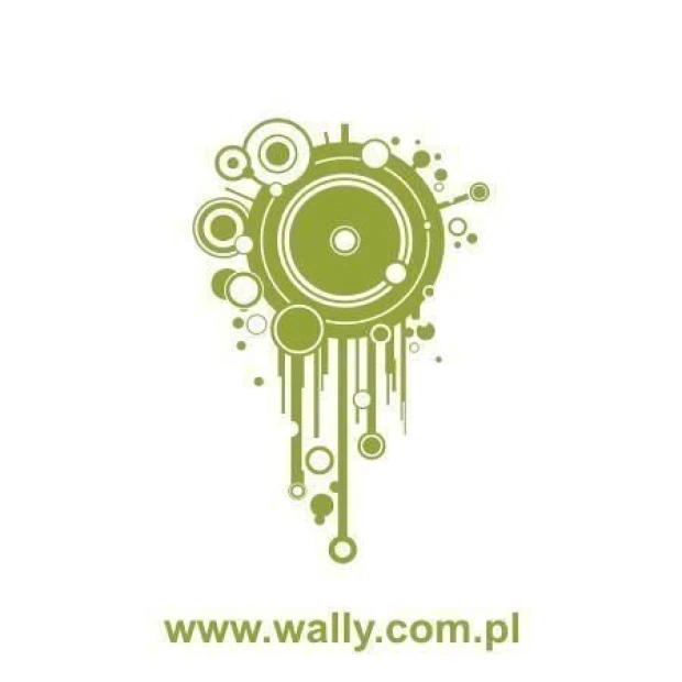 Abstract sticker 1072 in shades of green, perfect for a modern office or creative space.