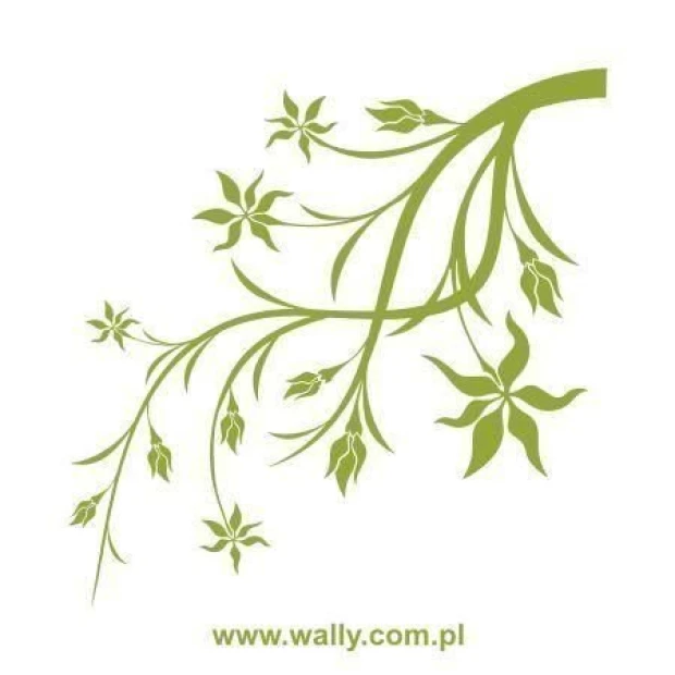 Elegant branch sticker 1029 in soft green shades, perfect for a fresh, modern interior.