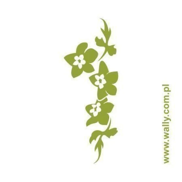Elegant floral sticker 0988 in shades of green, perfect for refreshing a modern interior.