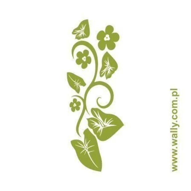 Flower sticker 0995 in a fresh green shade, perfect for a stylish boho interior.