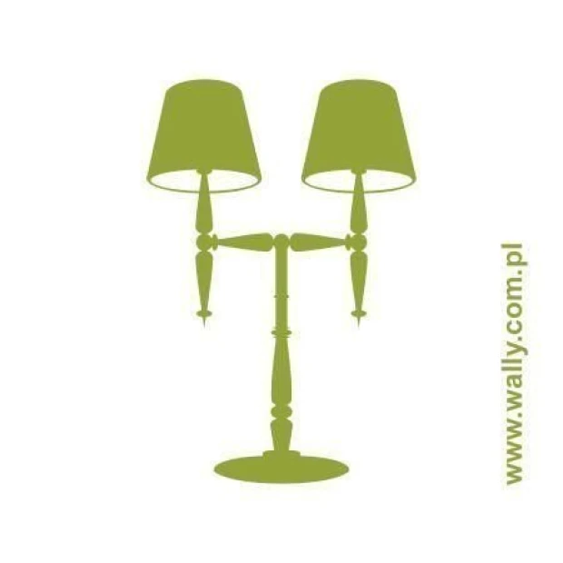 Stylish lamp sticker 1054 in vibrant green, perfect for modern interiors.