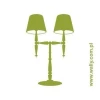 Stylish lamp sticker 1054 in vibrant green, perfect for modern interiors.