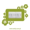 Sticker for outlet 1110 in a fresh green design with floral motifs, perfect for modern interiors.