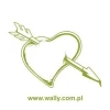 Stylish heart sticker 1016 with an arrow, perfect for modern interiors, adding charm to any space.