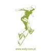 Dynamic skater sticker 1020, perfect for a modern teen room, adding energy and style.