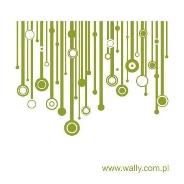 Abstract sticker 1134 in shades of green, perfect for modern interiors, adding a touch of freshness.