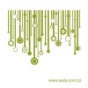 Abstract sticker 1134 in shades of green, perfect for modern interiors, adding a touch of freshness.