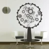 Stylish tree sticker 0785 in a modern living room, adding a distinctive touch by the artist.