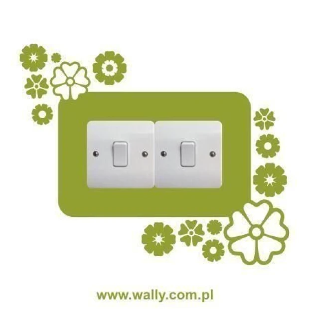 Pastel-colored outlet sticker 1118, perfect for modern interiors with floral accents.