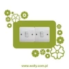 Pastel-colored outlet sticker 1118, perfect for modern interiors with floral accents.
