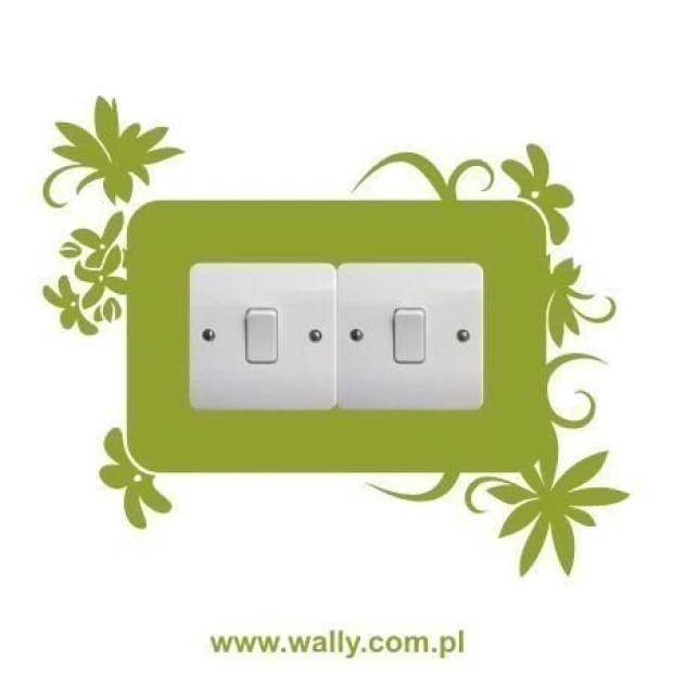 Stylish outlet sticker 1122 in vibrant shades of green, perfect for modern interiors.