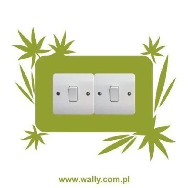 Stylish contact sticker 1123 in vibrant colors, perfect for a modern interior with plants.