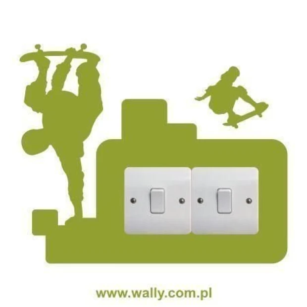 Dynamic sticker for outlet 1124 in vibrant color, perfect for a youth room with a motif.