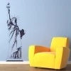 Stylish Statue of Liberty sticker 0836 in a minimalist interior, perfect for a modern living room.
