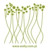Charming grass sticker with a butterfly, perfect for brightening up a modern interior in pastel shades.