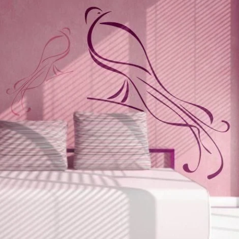 Elegant animal-themed sticker, perfect for a cozy bedroom in pastel shades.