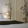Stylish bamboo sticker 0777 in a minimalist bedroom, adding natural charm and harmony to the interior.