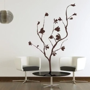 Elegant tree sticker 0952, perfect for a modern living room, adds a natural touch to warm spaces.