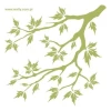 Elegant branch sticker in soft shades of green, perfect for adding a natural touch.