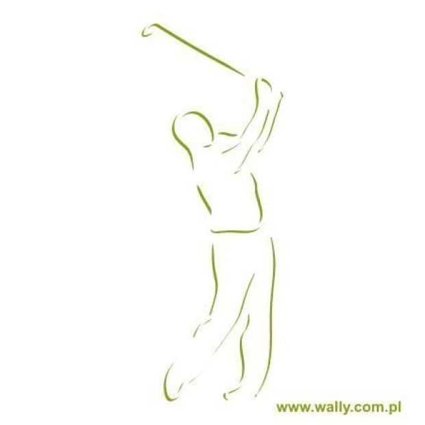 Stylish golfer sticker 1168, perfect for modern interiors, adding character to any sports enthusiast\'s space.