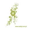 Elegant flower sticker 1191, perfect for decorating modern interiors in shades of green.